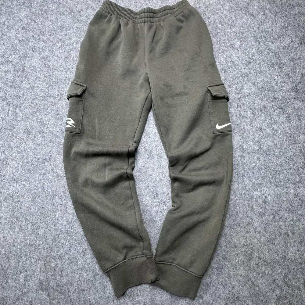 Nike x 3Brand Sweats Youth Large Green Fleece Cargo Joggers Russell Wilson